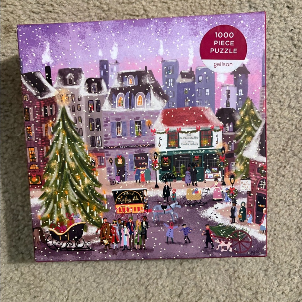 NIB Galison Christmas Square 1000 piece puzzle